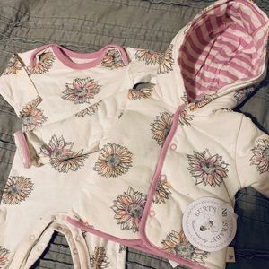 NB Burt’s Bees onesie and jacket